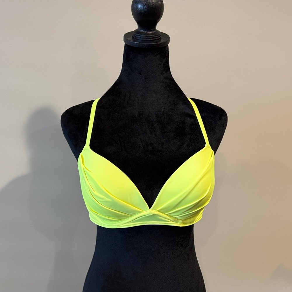 Bright Yellow Push up Convertible Bikini Top sz 36C